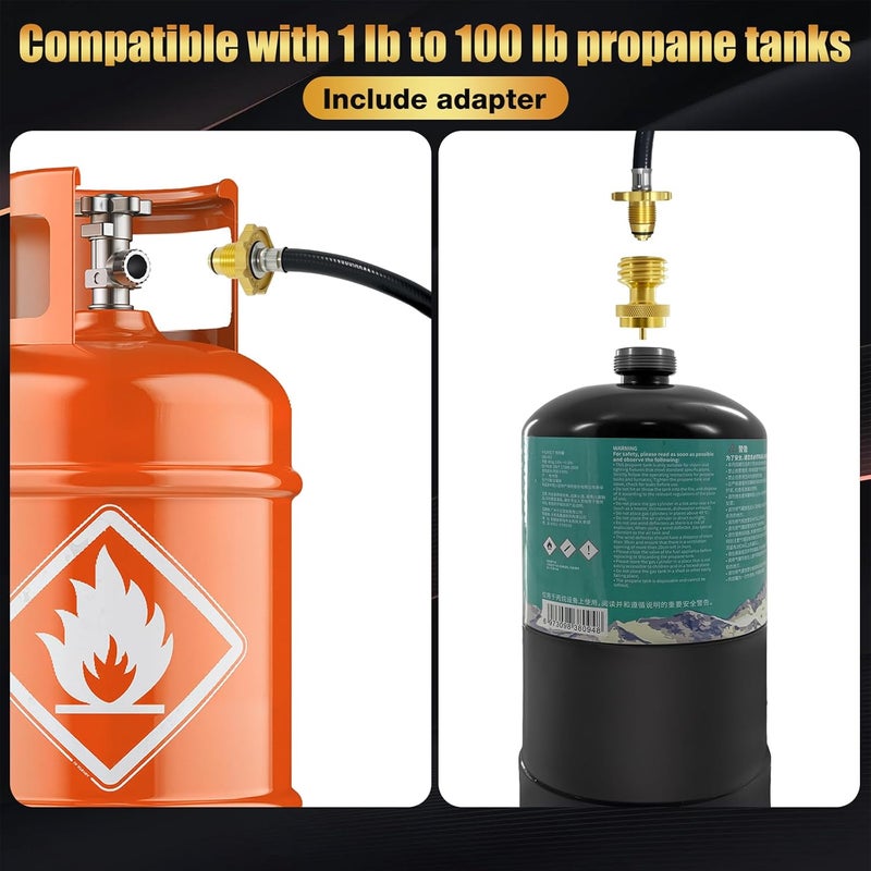 Loyala Weed Torch with Self Igniter, 1,800,000 BTU Propane Torch Weed Burner with 11.5FT Hose, High Output Blow Torch for Weed, Flame thrower for Weeding, Roof Asphalt, Melting Snow, Road Marking, BBQ - Image 5